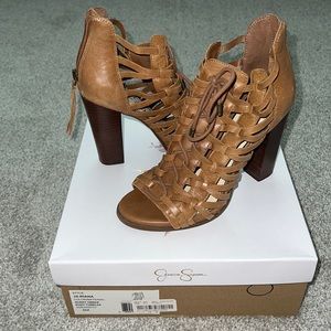 JS strappy block heels